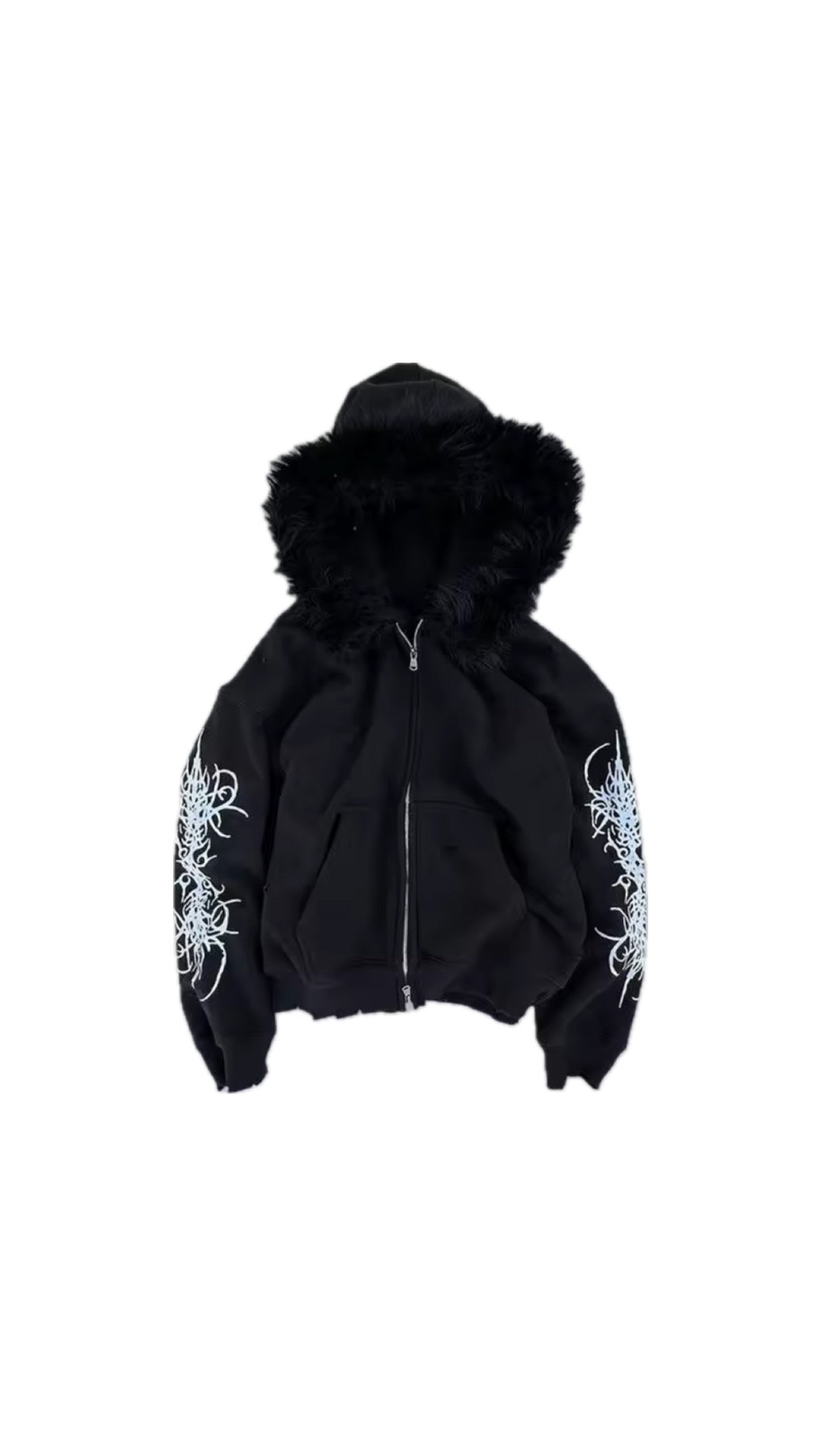 Wolf blacked ziphoodie
