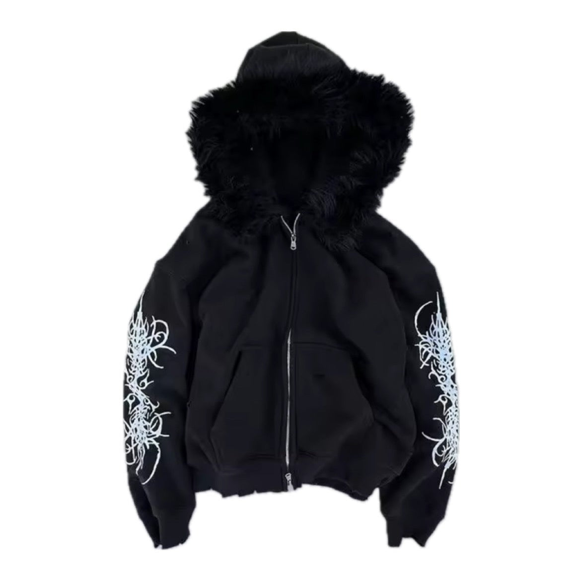 Wolf blacked ziphoodie