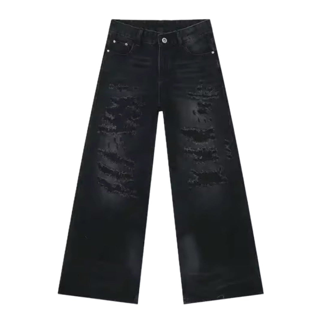 Jeans baggy stretch/black