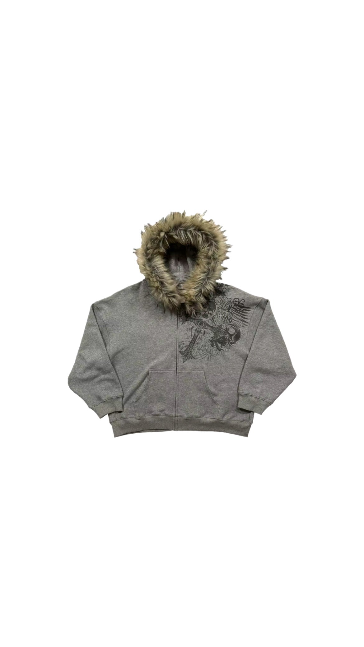 Wolf hoodie grey