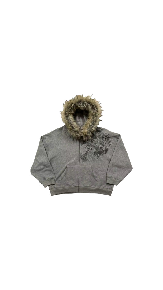 Wolf hoodie grey
