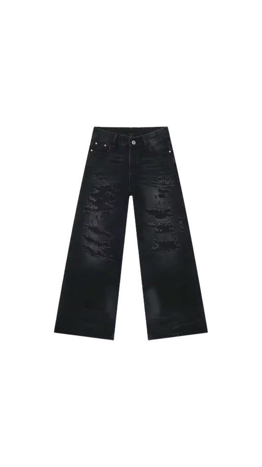 Jeans baggy stretch/black